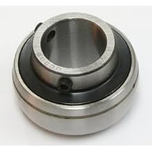 UC205-16 Axle Insert Mounted Bearing, 1" Inside Diameter, Set screw lock, Steel, Inch