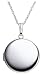 Round Sterling Silver Locket, 18
