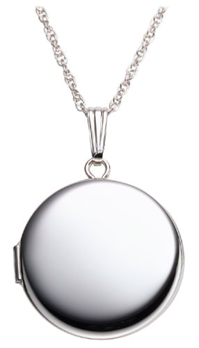 Round Sterling Silver Locket, 18