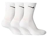 from Nike Mens NIKE 3 pair pack white cotton cushioned sport socks