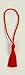 RED CHAINETTE BOOKMARK TASSEL