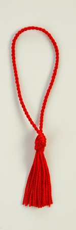 RED CHAINETTE BOOKMARK TASSEL