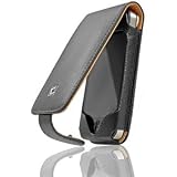 Leather Flip Case Wallet Pouch Black For Verizon Iphone 4 (Iphone 4 CDMA)