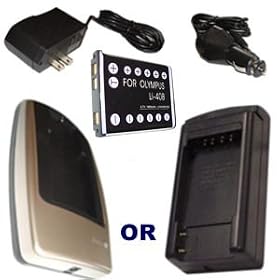 Hitech - Battery and Charger Set for Olympus Stylus 720 / Stylus 725 SW Digital Camera
