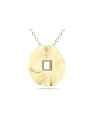 I. Reiss 14K Gold Round-Shaped Pendant, Enhanced with Diamonds.