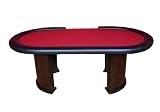 Professional Texas Holdem Poker Table with Oak Wood Finish and Dealer Area (PTPWD82)