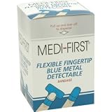 Medique Blue Metal Detectable Woven Fingertip Bandages 50/box