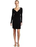 Velvet Womens Gene Slinky Wrap Dress, Black, Large