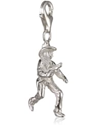 VINANI brand Germany 925 Sterling Silver Charm Pendant Cowboy shiny Wild West HCOW