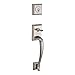 Baldwin Reserve SCNAPXDECRTSR150S Single Cylinder Napa Handleset Right Hand Decorative Lever and Traditional Square Rose with Smartkey Satin Nickel Finish