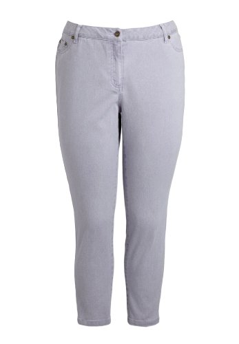 Roamans Plus Size 5-Pocket Skinny-Leg Capri Roamans Plus Size 5-Pocket Skinny-Leg Capri