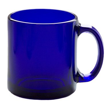 Our # 1 Gift Idea: Real Glass-Ultra Break Resistant 13 oz. Cobalt Blue Coffee Mug 6 PAK