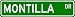 MONTILLA Street Sign ~ Personalized Family Lastname Sign ~ Gameroom, Basement, Garage Sign **