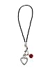 Cell Phone Charm - C39 - Heart and Bead