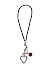 Cell Phone Charm - C39 - Heart and Bead