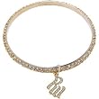 ROCAWEAR Gold Tone RW CRYSTAL Bangle