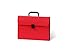 Lightahead LA-7562 Expanding File Folder with handle and insert button with 12 pockets. Available in Colors Red, Black (RED)