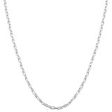 925 Sterling Silver 1.5mm Open Link Chain Necklace