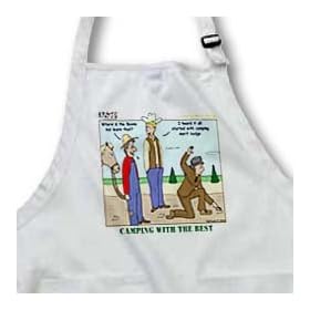 Camping with the Best - Camping - BLACK Full Length Apron With Pockets 22w X 30l by 