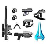 BrickArms 2.5 to 4 Inch Scale Figure Style HALO Style Weapon Pack (9 Pieces)