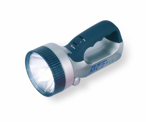Ansmann MC 2 Plus Krypton-Taschenlampe (3,6 Watt, 500 m, ca. 2,5h, 4 NiMH-Akkus AA/R06) silber