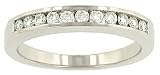 Round Channel Set Domed Diamond Wedding Band .26cttw
