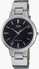 Casio Women's Black Dial 3 Hand Watch LTP1109A 1AD