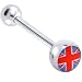 United Kingdom Great Britain Flag Logo Barbell Tongue Ring