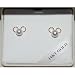 Disney Mickey Ear 14K Gold Loop Pearl Earrings