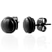 Urban Male Black Stainless Steel 6mm Stud Earrings For Men