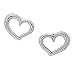 Sterling Silver Mini Stud Earring - Open Heart