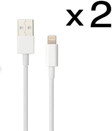 Snatio (TM) 2PCs USB to 8 Pin 3 Feet 1 Meter Sync and Charging Cable Charger Power Cord for iPhone 6/ 6 Plus, iPhone 5 5s 5c, iPod touch 5th, Nano 7th, and iPad 4 Air Mini (White)