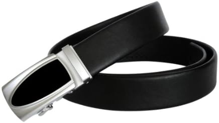 DuoBelt Men's Galaxy Advanced Microfiber Belt with Genuine Leather Core and Titanium Finish Buckle (40-43 inch X-Large, Smooth Satin Black)