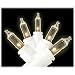 Set of 100 Clear Commercial String Lights - White Wire