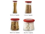 Grant Howard Associates Red Cone-Shaped Canister Set 4-pc.