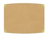 Epicurean Cutting Surfaces 18-by-13-Inch Non-Slip Gripper Cutting Board, Natural with Olive Silicone Grippers