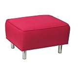Jennifer Delonge Cotton Ava Ottoman in Candy Red