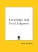 Book Knowledge And Good Judgment