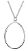 Sterling Silver Sculpted Oval Pendant, 16