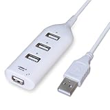Veecome 4 PORT USB MULTI HUB EXPANSION SPLITTER White