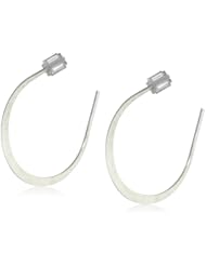 Melissa Joy Manning Sterling Silver Horseshoe Hoop Earrings