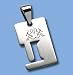 Stainless Steel Pendant - Etched Zodiac Design - Gemini