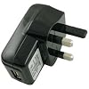 Black 3 PIN UK USB Mains Charger For iPods, Mobile Phones, PDA's, MP3 Players, Speakers, Digital Cameras, Nokia, Sony Ericsson, Samsung, LG, Palm (COMPATIBLE WITH ALL IPODS AND IPHONE 3G 3GS)
