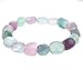 Fluorite Gemstone Bead Stretch Bracelet 7 " Length, #8176
