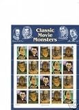 CLASSIC MOVIE MONSTERS SHEET OF STAMPS