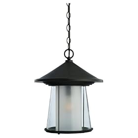 Sea Gull Lighting 60321-833 Outdoor Pendant - Cottage Bronze Finish