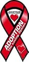 Adoption the Loving Option Red 8" Ribbon Car Magnet