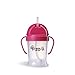 ZoLi BOT 6 Ounce | Siliflex Weighted Straw Sippy Cup, BPA Free, Pink