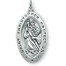 Sterling Silver St Christopher Medal and 24-inch Chain