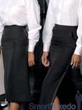 100 % Polyester Tuxedo Skirts Black-Your Choice Mid Length (Left Hand Side) or Full Length (Right Hand Side)